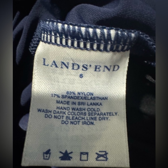 Land’s End Navy Blue Ruffle Tankini and Swim Skirt Size 6 - Picture 12 of 12